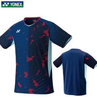 Yonex ชุดกีฬาแบดมินตัน แขนสั้น แบบแห้งเร็ว สําหรับผู้ชาย และผู้หญิง