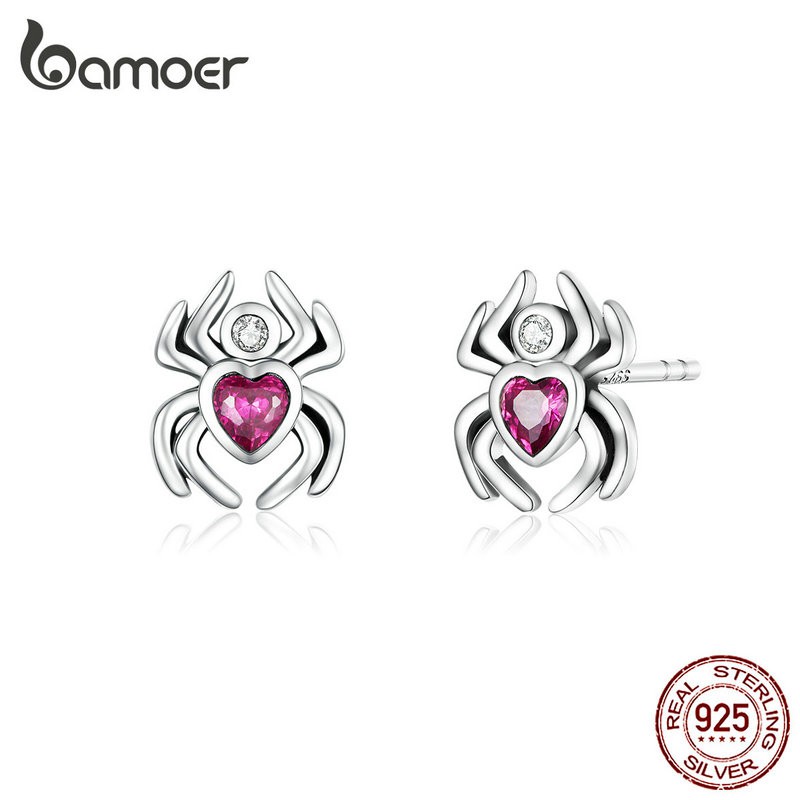 Bamoer Spider ต่างหู 925 สีเงิน sce765