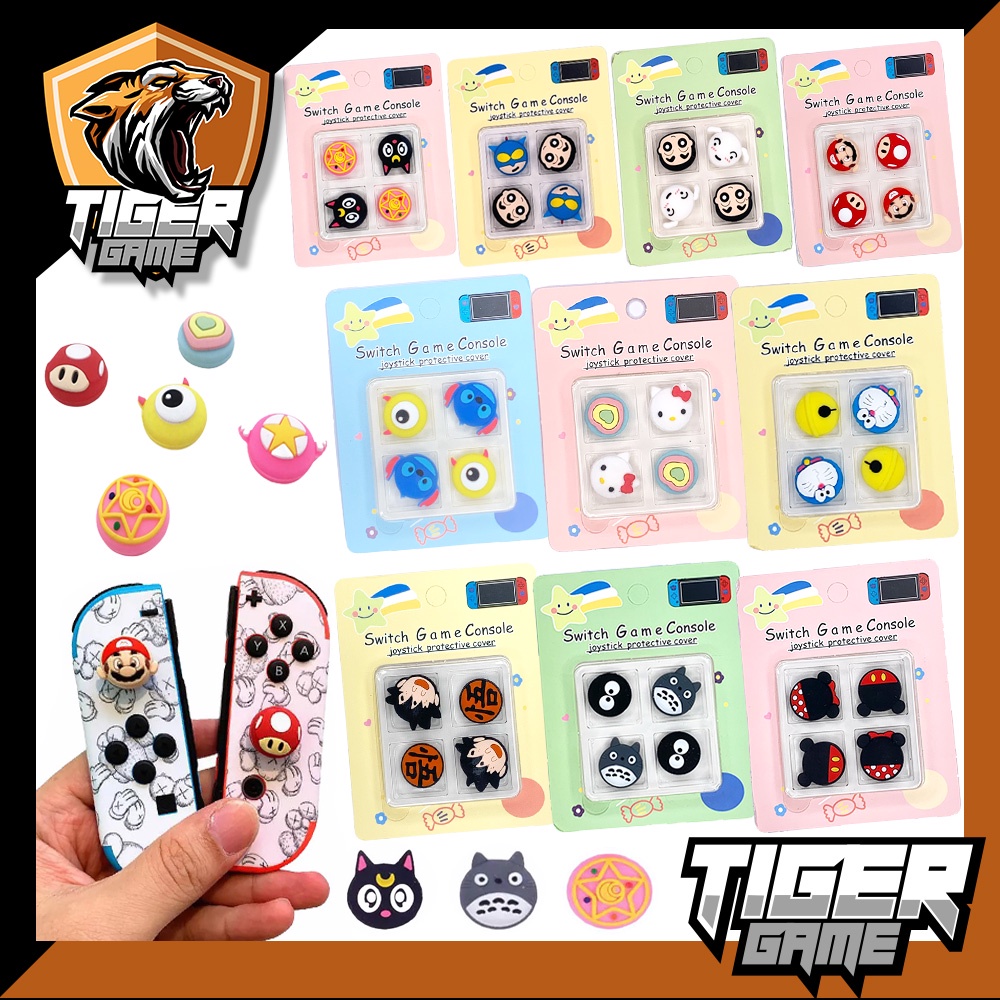 ที่ครอบอนาล็อก Joy Con Nintendo Switch Set 4 (จุกจอยคอน)(Analog Caps Switch)(จุกจอย Con)(Thumb Caps)