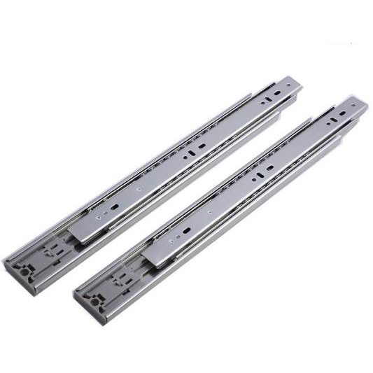 รางลิ้นชักกดกระเด้งและปิดเอง 3 ตอน แบบลูกปืนบอล 1คู่Push Open Soft Close Drawer Slides12-20นิ้ว