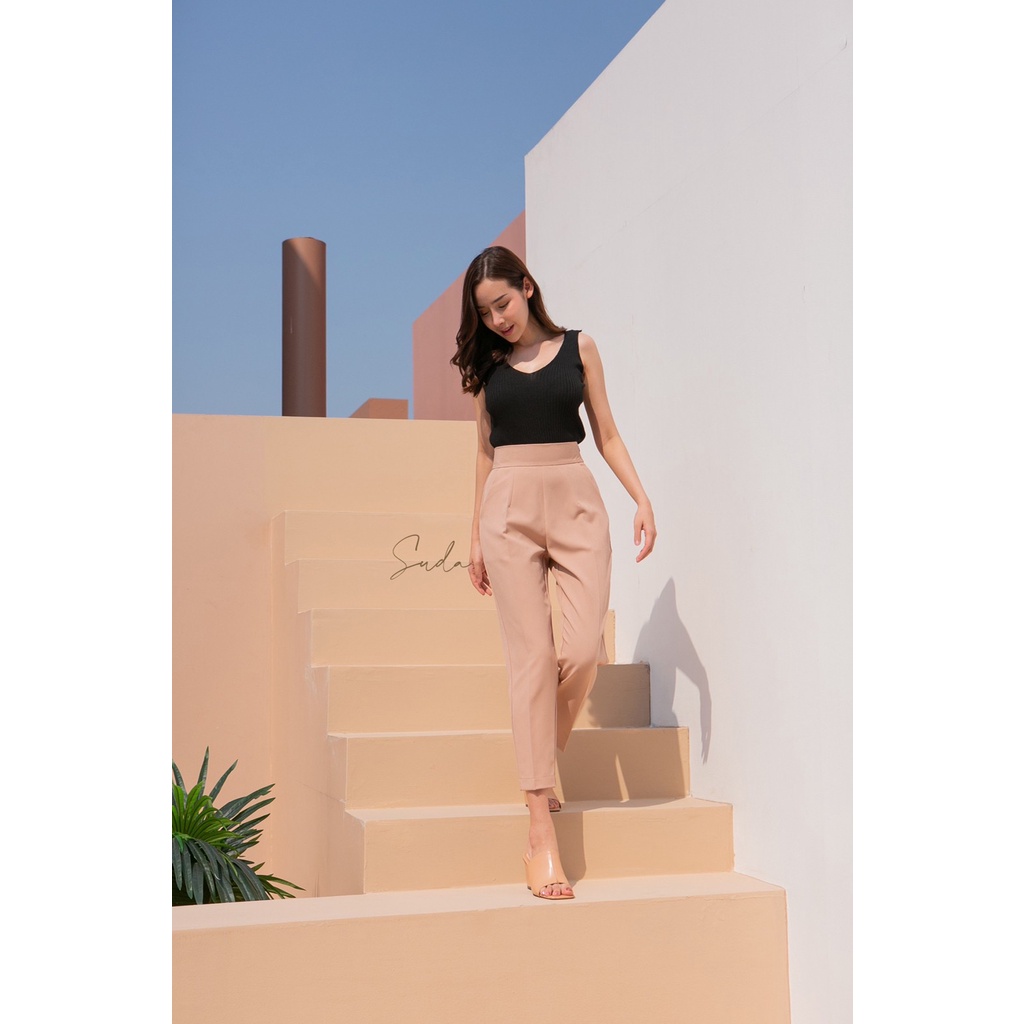 July28pants003 กางเกงแปดส่วนซิปซ่อนด้านข้าง