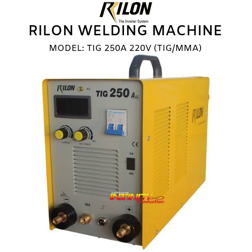 RILON TIG 250A ตู้เชื่อมอาร์กอน 220V INVERTER  2 ระบบ ( TIG / MMA )