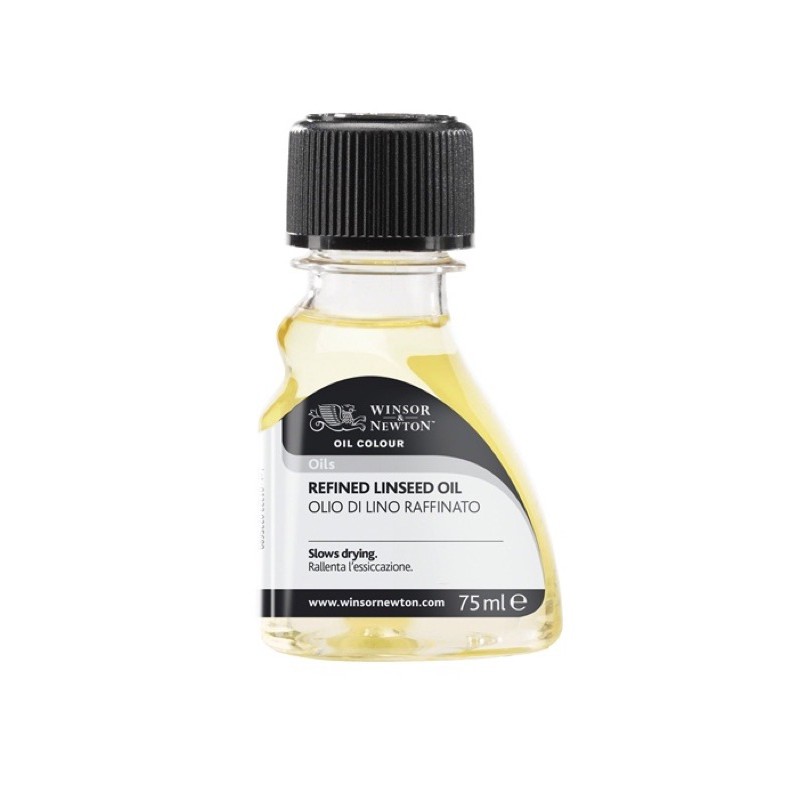Winsor & Newton Refined / Drying Linseed Oil 75/250 ml. I สื่อผสมสีน้ำมัน 75/250 มล.