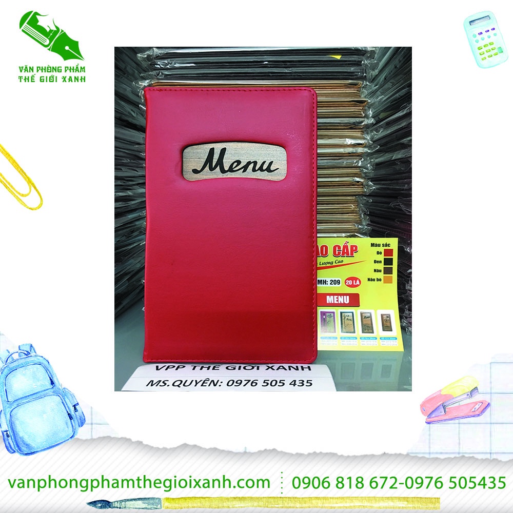 ฝาครอบ 20 LEAF LEATHER MENU MAY 209 (15X29CM)