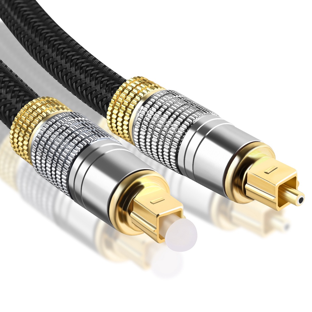 Digital Fiber Optical Audio Cable Toslink SPDIF Coaxial Cable Digital Optical สําหรับเครื่องขยายเสียงเครื่องเล่น PS4 เครื่องขยายเสียงลําโพง Soundbar 1 M/2 M/3 M/5 M