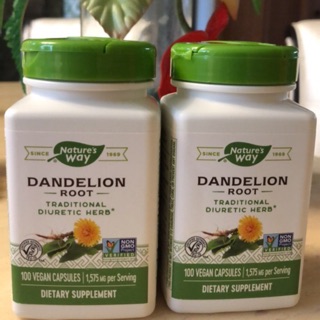 ฉลากใหม่ Dandelion root แดนดิไลอ้อน 525mg 180capsules หรือ100 capsule หรือชา ไม่มีคาแฟอีน