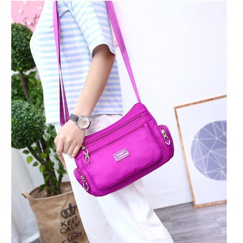 Rootote(R1089)-H3 กระเป๋าสะพายข้างผ้าไนล่อนช่องเยอะสุดคุ้ม ราคา ถูกที่สุด ดีลบีเคเค แกลเลอรีภาพที่ 2