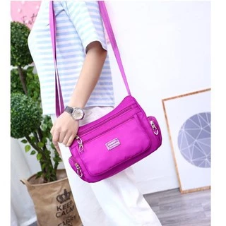 (ส่งด่วน)xspeedfashion(X1089)-H3 กระเป๋าสะพายข้างผ้าไนล่อน ช่องเยอะสุดคุ้ม