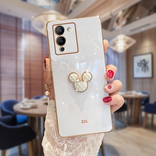 Ready Stock 2022 เคส Infinix NOTE 12 G96 / NOTE 12 G88 / HOT 12 Play / HOT12 / HOT 12i Fashion Electroplated Soft Case Cute Cartoon Minnie Straight Edge Camera Lens Protection  Cover เคสโทรศัพท์ NOTE12G96