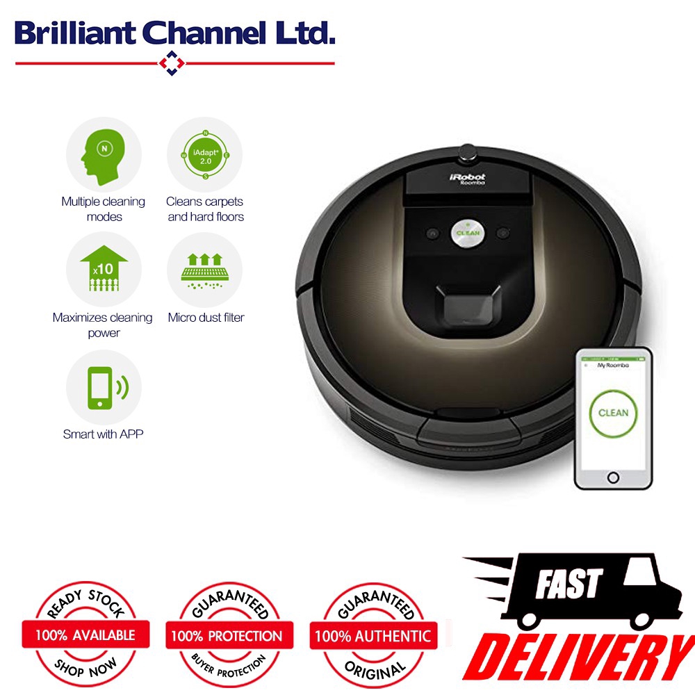 Irobot Roomba 980 Wi Fi Connected Robot Vacuum Shopee Thailand