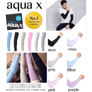 ปลอกแขนกัน UV Aqua x นิ่มมาก ใส่สบาย🔥ซื้อ 5 คู่ แถม 1 คู่❗️