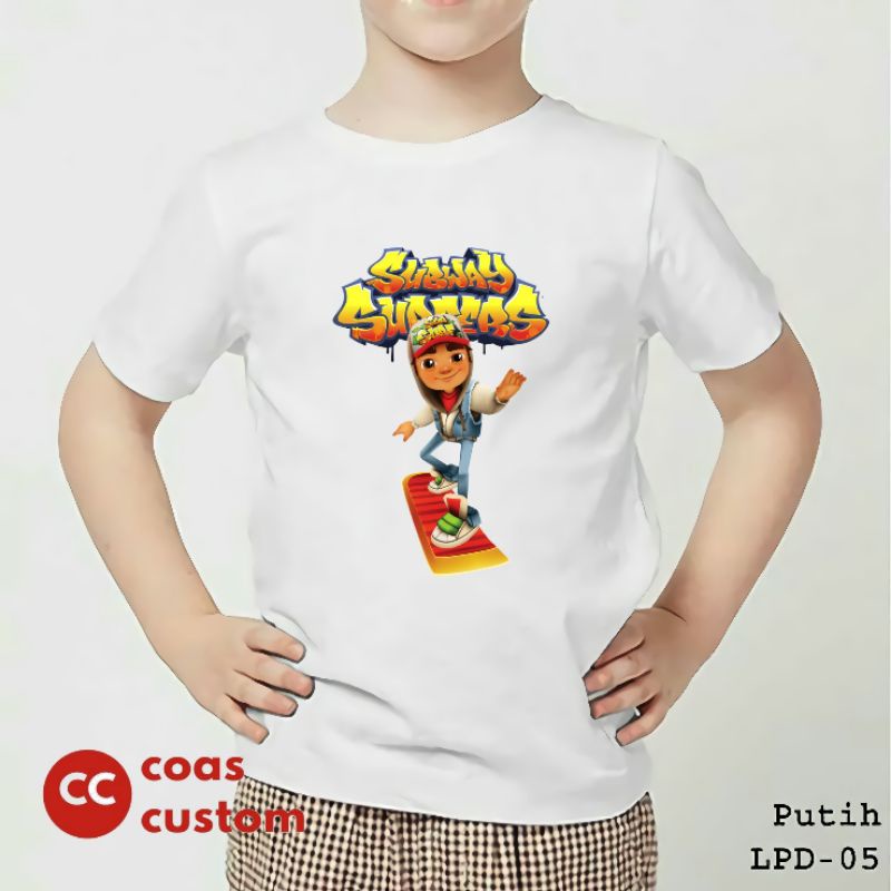 เสื้อยืด Subway surfers วัสดุพรีเมียม ชื่อฟรี