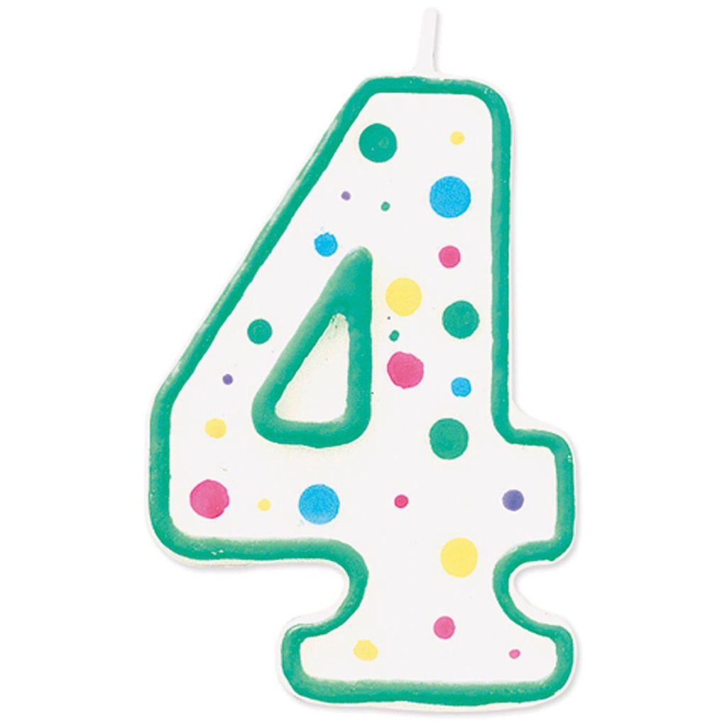 WILTON GREEN EDGED PARTY CANDLE - NO. 4