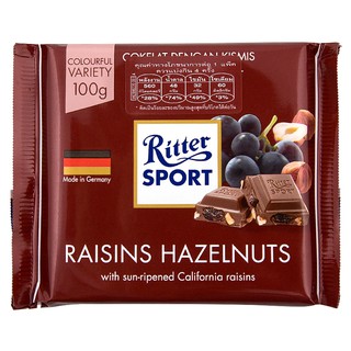 ริทเตอร์สปอร์ตช็อกโกแลตลูกเกดผสมเฮเซลนัท 100กรัม Ritual Raisins Hub Nuts 100g.