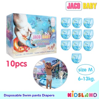 Jaco Baby กางเกงผ้าอ้อม สำหรับว่ายน้ำ Disposable Swim pants Diapers [Size M] [แพ็ค 10 ชิ้น]