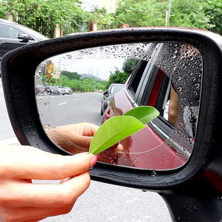 2 ชิ้น ฟิล์มป้องกันกระจกมองหลังรถยนต์, ฟิล์มป้องกันหมอก HD รถ กระจกมองหลัง รูปลอก กันฝน, ฟิล์มป้องกันที่ชัดเจน