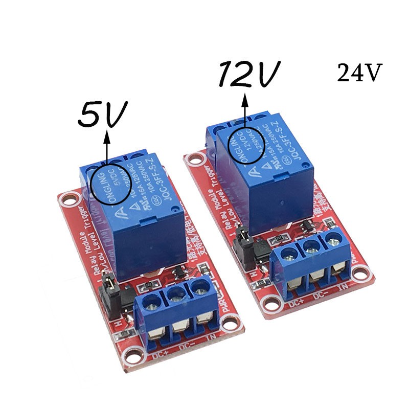 One 1 Channel โมดูลรีเลย์ Dc 5v 12v 24 V ทริกเกอร์ วงดนตรี Optocouple สําหรับเชื่อมต่อ ระดับสูงและต่ำ