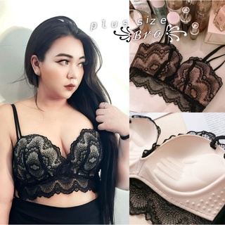 Plus size bra |  บราลูกไม้พร้อมส่ง อก 36 38 40 ชุดชั้นในสาวอวบช่วยดันทรงสุดปัง T8