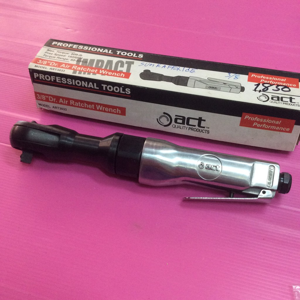 ACT ด้ามฟรีลมขนาด 3/8(3หุน) ใช้กับปั๊มลม ถังลม TORQUE:80ft-lb Free Speed 160RPM Torque Range:60-80ft