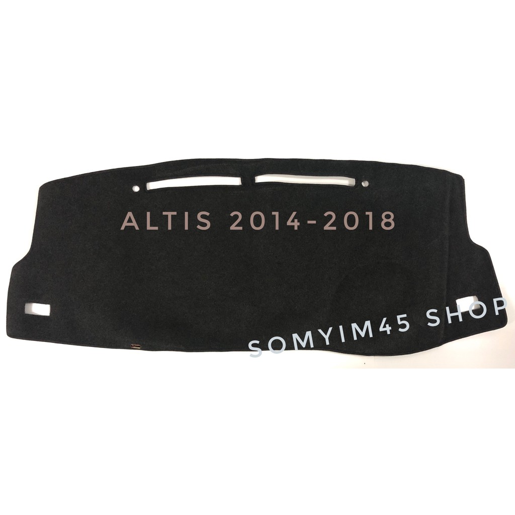 พรมปูคอนโซลหน้ารถยนต์#ALTISปี2014-2018 ตัดเย็บเข้ารูปที่สวยงามติดตั้งง่าย พรมกำมะหยี่สีดำ