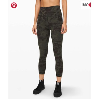 กางเกงโยคะ เทรนนิ่งเอวสูง Lululemonของแท้!!รุ่นAlign™ Pant 23"- Incognito Camo Multi Gator Green(ไม่ใช่งานจีน)