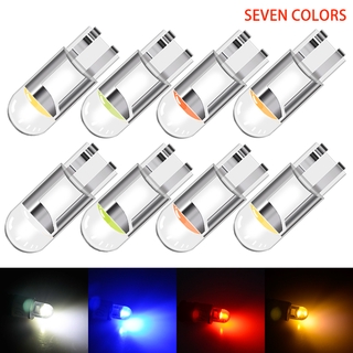 10 ชิ้น หลอดไฟ LED CANBUS W5W  T10 194 168 หลอดแก้ว COB 12V สําหรับรถยนต์