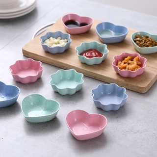 【AG】Cute Heart Shape Sauce Dish Smooth Surface Creative Plastic Sauce Holder for Daily Use