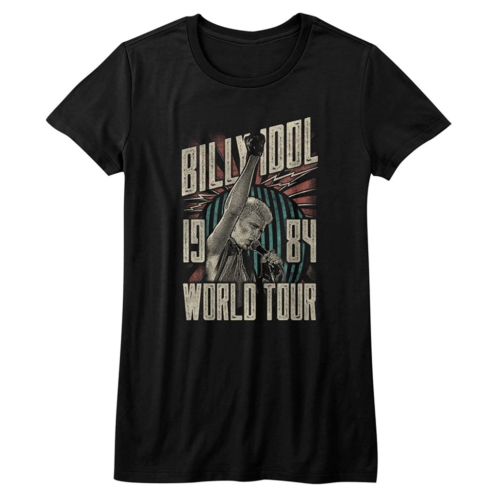 Billy Idol Music World Tour Juniors เสื้อยืดแขนสั้น