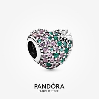 Pandora จี้รูปหัวใจ ใบโคลเวอร์ ของขวัญวันเกิด สําหรับสุภาพสตรี p825