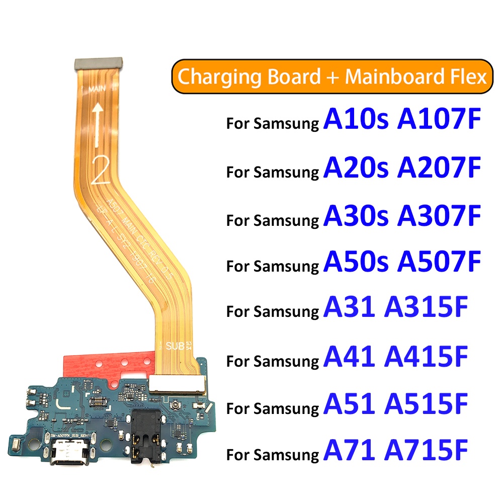 บอร์ดเชื่อมต่อพอร์ตชาร์จ USB และเมนบอร์ด แบบยืดหยุ่น สําหรับ Samsung A10S A20S A21S A30S A50S A31 A4