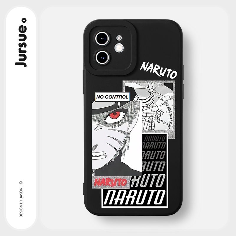 JURSUE เคสไอโฟน เคสซิลิโคนนุ่มขอบเหลี่ยมกันกระแทกการ์ตูนอนิเมะตลก เคสโทรศัพท์ Compatible for iPhone 16 15 14 13 12 11 Pro Max SE 2020 X XR XS 8 7 Plus พลัส Y2228