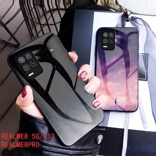 Yjd เคสโทรศัพท์มือถือกระจกลาย Starry Sky สําหรับ Realme8 8Pro V13 5G Realme 8 Pro V13 5G