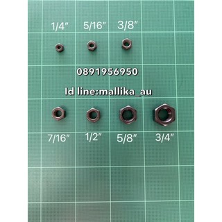 หัวน๊อตเหล็กแข็ง หัวน๊อต UNC ขนาด 1/4"-3/4" ราคาต่อ 1 หัว