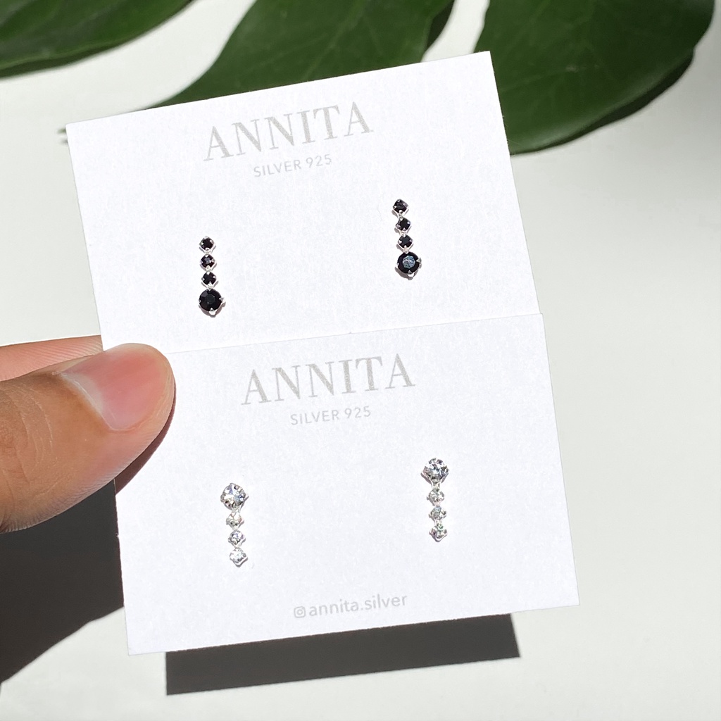annita.silver -  ต่างหูเงินแท้925 ประดับพลอย
