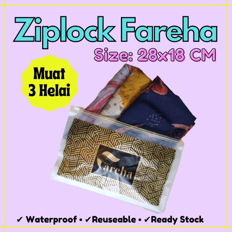 Zipperbag กระเป๋าเดินทาง Ziplock Fareha Esklusif ขนาดใหญ่