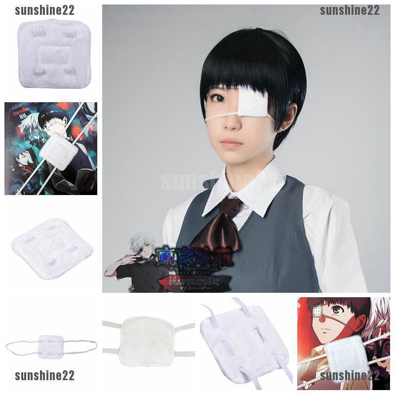 Sun22 แผ่นปิดตา ลายการ์ตูนอนิเมะ Tokyo Ghoul Kaneki Ken Blinder สีขาว