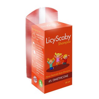 แชมพูกำจัดเหา Licy Scaby Shampoo 30ml แถมหวีเสนียด Dimethicone 4%