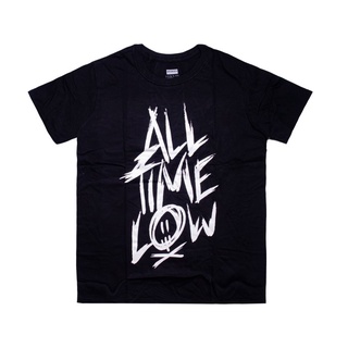 คอลูกเรือเสื้อยืดคอกลมเสื้อวงดนตรี - All Time Low - Scratch - Mผ้าฝ้ายแท้