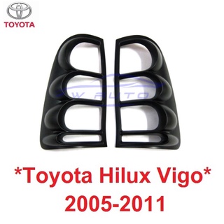 ครอบไฟท้าย TOYOTA HILUX SR5 MK6 VIGO 2005-2011 รุ่นเก่า สีดำด้าน ครอบไฟท้ายรถ ของแต่งวีโก้  รถกระบะ โตโยต้า วีโก้