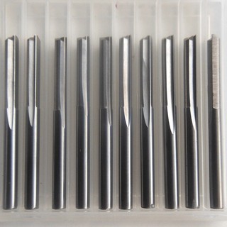 หัวสว่าน 1/8 shank 2 flutes อุปกรณ์เสริมสําหรับงานช่าง 10 ชิ้น