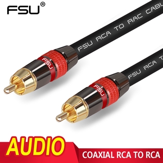 Fsu สายเคเบิลโคแอ็กเชียลเสียงดิจิทัล RCA RCA เป็น RCA 0.5 ม. 1 ม. 2 ม. 3 ม. 5 ม. สําหรับโปรเจคเตอร์ DVD ลําโพง ทีวี