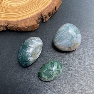 เซ็ตหินมอส อาเกต ก้อนขัดมัน 3ชิ้น (Moss Agate Tumbled Set) #2