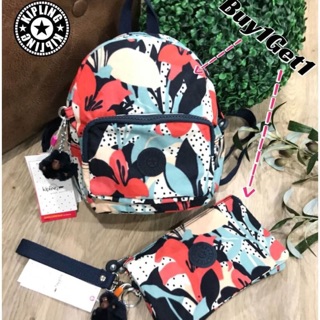 💯 พร้อมส่งเซทสุดคุ้ม! ซื้อ1ได้ถึง2ใบ! ห้ามพลาด! KIPLING ART MINI 2WAY BACKPACK &amp; PURSE🍭