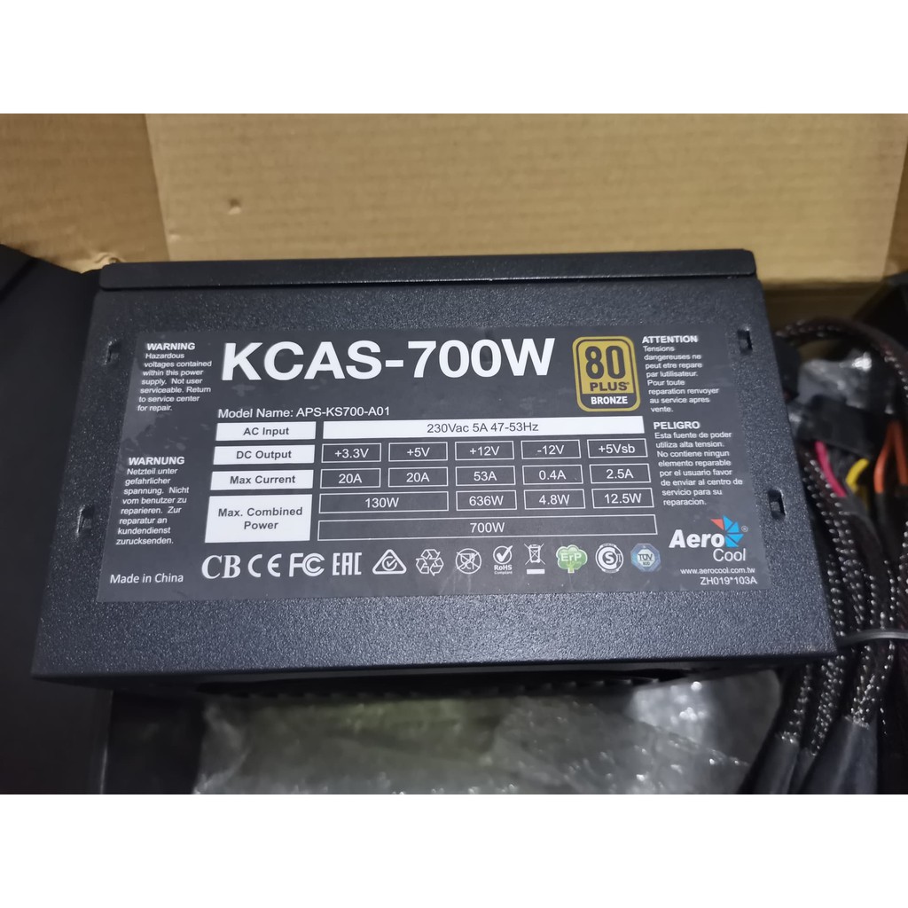 PSU (80 Bronze) Power Supply 700w. AeroCool KCAS - bokyranger - ThaiPick