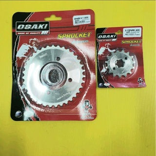 สเตอร์หน้า+สเตอร์หลัง spark z,jr120 15-35t ,(420) เลสosaki