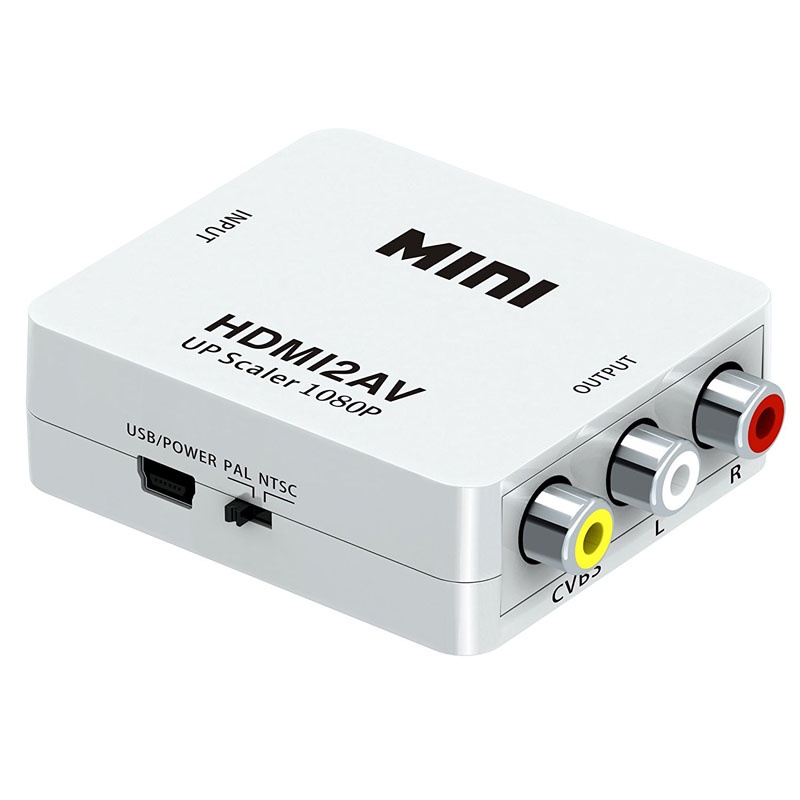 อะแดปเตอร์แปลง Mini 3Rca Av To Hdmi Av2Hdmi 1080P