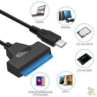 usb 3 . 1 type c to sata iii hdd ssd 2 . 5 นิ้วอะแดปเตอร์ฮาร์ดไดรฟ์ 22 - pin