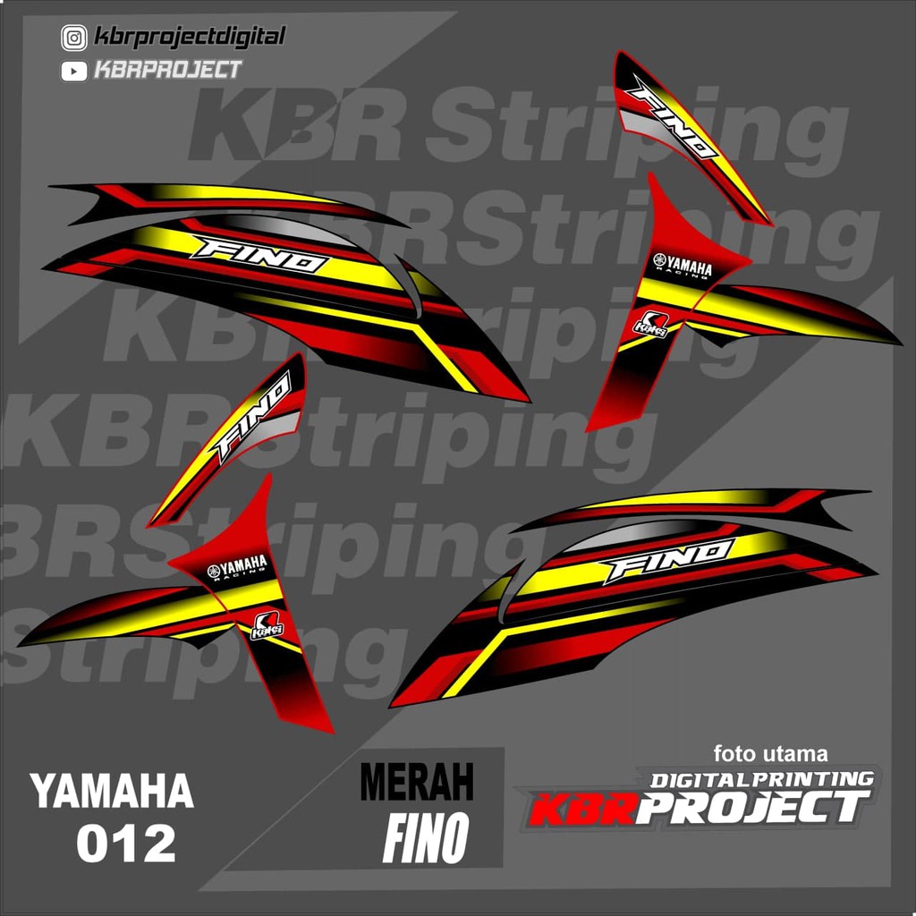 สติ๊กเกอร์ติดมอเตอร์ไซค์ - Fino striping - มอเตอร์ไซค์yamaha - มอเตอร์ไซค์ - Fino - สติ๊กเกอร์วาริat