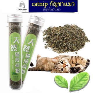 กัญชาแมว สมุนไพรแมว แคทนิปออร์แกนิค ผงแคทนิป Catnip แบบหลอด ผงกัญชาแมว ปริมาณ 45ml