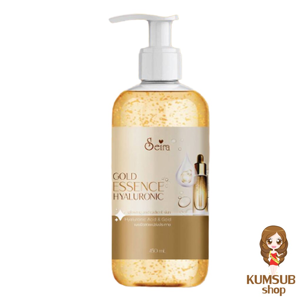 เอสเซนส์ทองคำ เซียร่า โกลด์ เอสเซนส์ ไฮยาลูโรนิค SEIRA GOLD ESSENCE HYALURONIC 450ml.